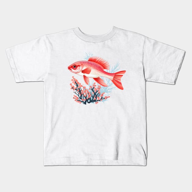 Cherry Barb Kids T-Shirt by zooleisurelife